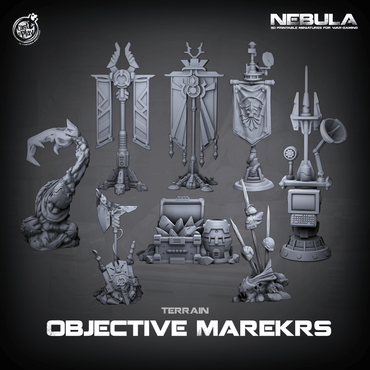 3D Printed Cast n Play Objective Markers Nebula Origins 28mm 32mm D&D (Online Only)