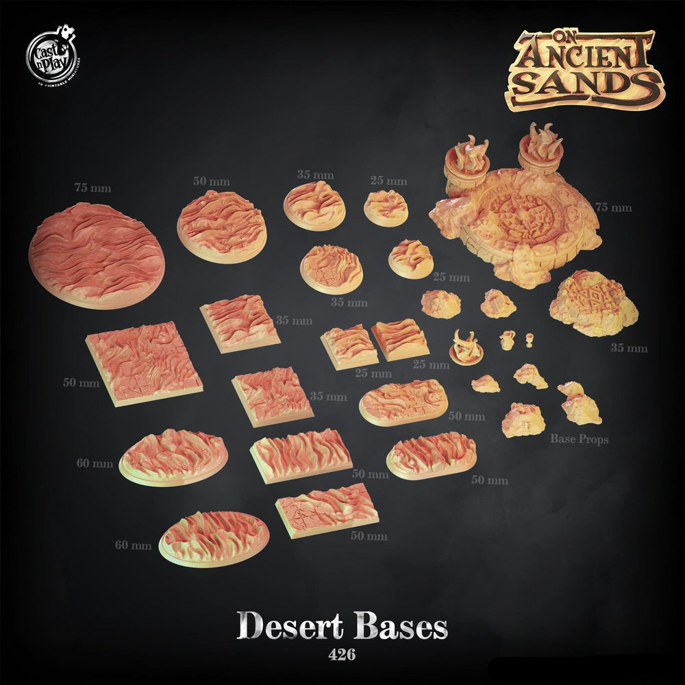 3D Printed Cast n Play On Ancient Sands - Desert Bases Set 28mm 32mm D&D (Online Only)