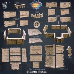3D Printed Cast n Play Peasant's House Kingdom Of Thamarya 28mm 32mm D&D (Online Only)