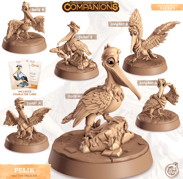 3D Printed Cast n Play Pelik - Pelican Companions 28mm 32mm D&D (Online Only)