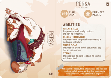 3D Printed Cast n Play Persa - Persian Cat Companions 28mm 32mm D&D (Online Only)