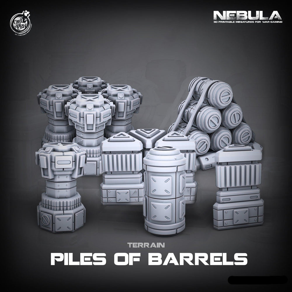 3D Printed Cast n Play Piles of Barrels Nebula Origins 28mm 32mm D&D (Online Only)