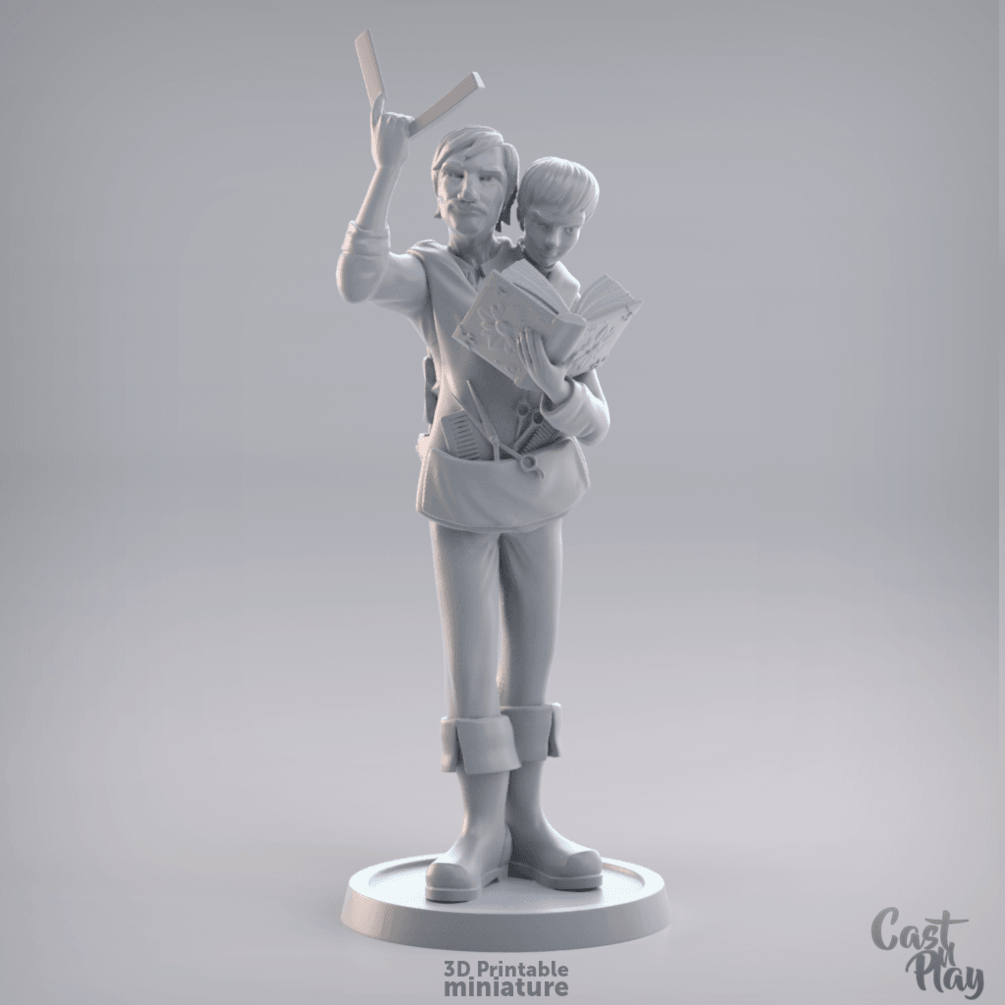3D Printed Cast n Play Popo y Lupe 28mm 32mm D&D (Online Only)