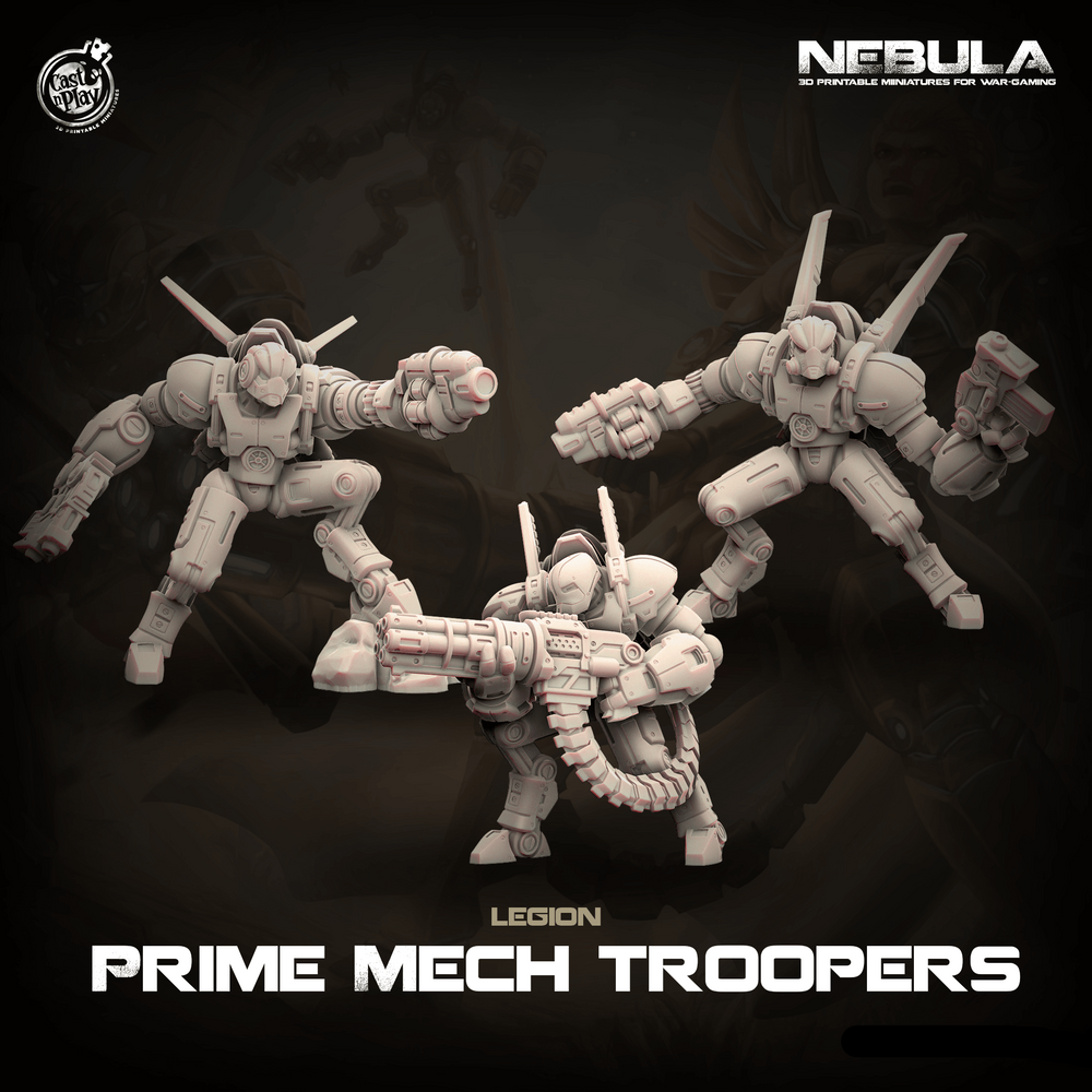3D Printed Cast n Play Prime Mech Troopers Nebula Origins 28mm 32mm D&D (Online Only)