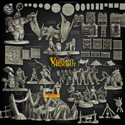 3D Printed Cast n Play Protection Dogs Verdant Hideout 28 32mm D&D (Online Only)