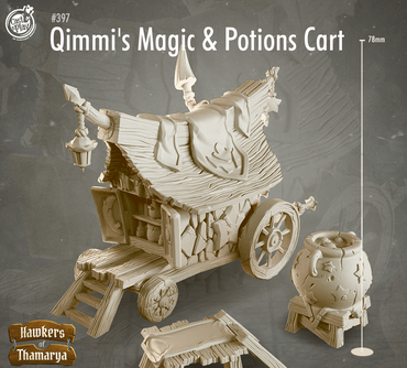 3D Printed Cast n Play Qimmi's Magic & Potions Kart 28mm 32mm D&D (Online Only)