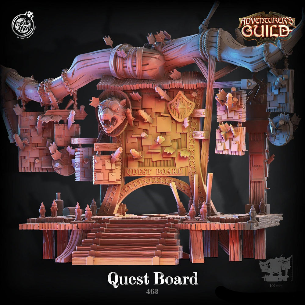 3D Printed Cast n Play Quest Board 28mm 32mm D&D (Online Only)