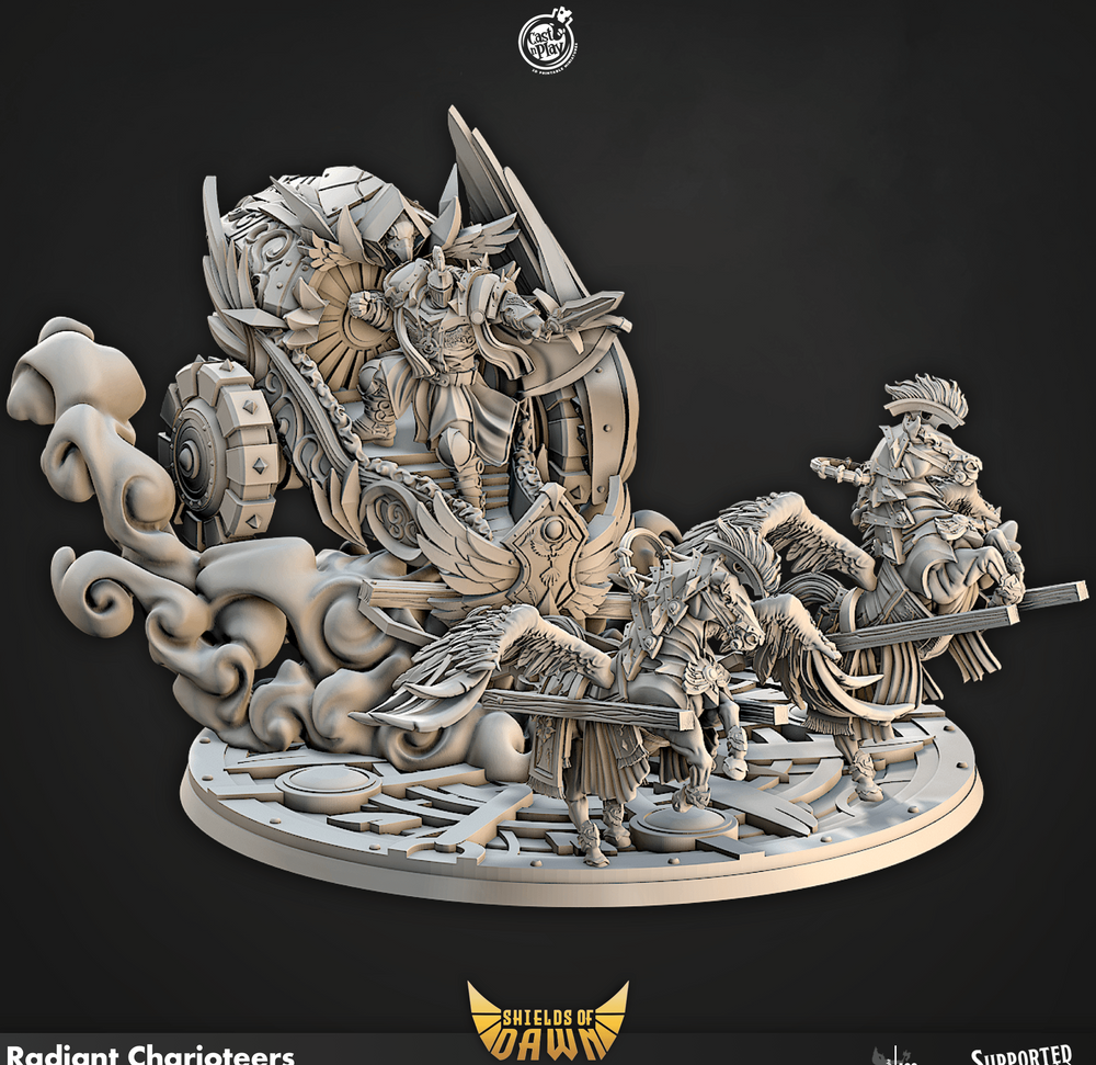 3D Printed Cast n Play Radiant Charioteers Shields of Dawn 28mm 32mm D&D (Online Only)