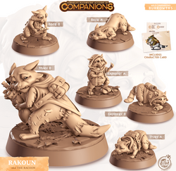 3D Printed Cast n Play Rakoun - Racoon Companions 28mm 32mm D&D (Online Only)