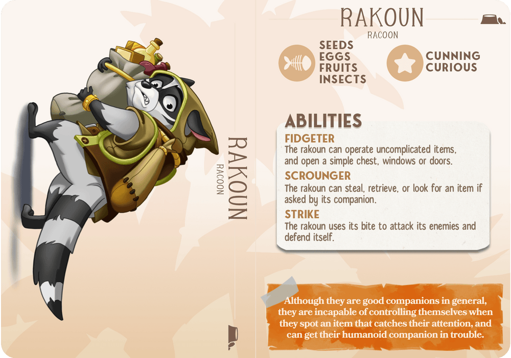 3D Printed Cast n Play Rakoun - Racoon Companions 28mm 32mm D&D (Online Only)