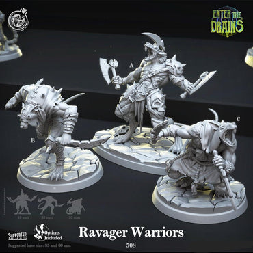 3D Printed Cast n Play Ravager Warriors Enter the Drains 28mm 32mm D&D (Online Only)