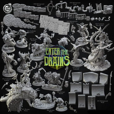 3D Printed Cast n Play Ravager Warriors Enter the Drains 28mm 32mm D&D (Online Only)