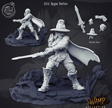 3D Printed Cast n Play Regan Barlow Swamp Collection 28mm 32mm D&D (Online Only)