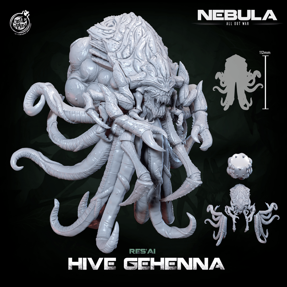 3D Printed Cast n Play Res'Ai Hive Gehenna (Titan) Nebula All Out War 28mm 32mm D&D (Online Only)