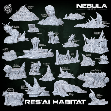 3D Printed Cast n Play Res'Ai World Terrain Nebula All Out War 28mm 32mm D&D (Online Only)