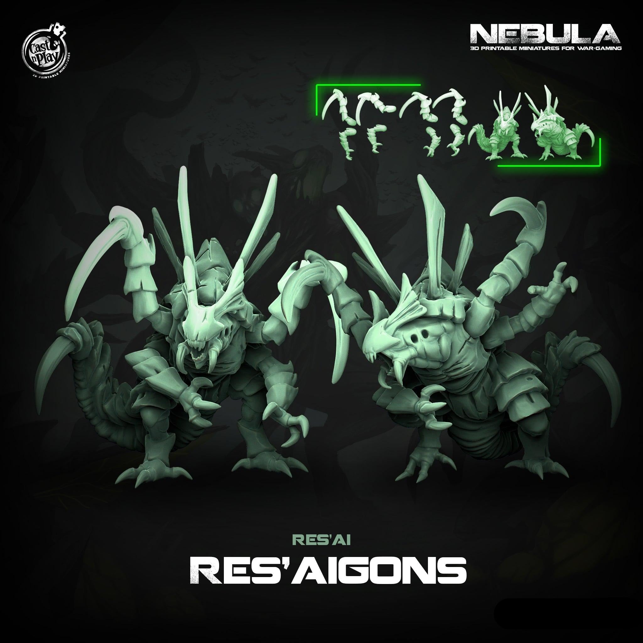 3D Printed Cast n Play Res'aigons Nebula Origins 28mm 32mm D&D (Online Only)