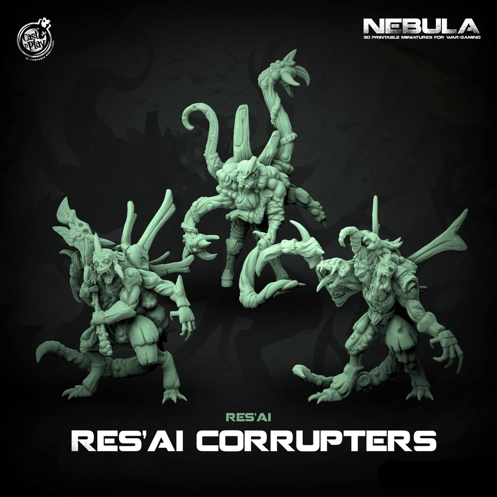 3D Printed Cast n Play ResAi Corrupters Nebula Origins 28mm 32mm D&D (Online Only)