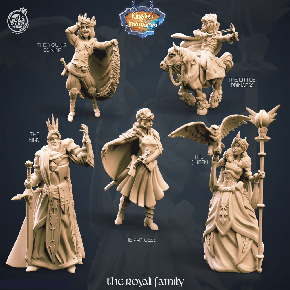 3D Printed Cast n Play Royal Family Pack Kingdom Of Thamarya 28mm 32mm D&D (Online Only)