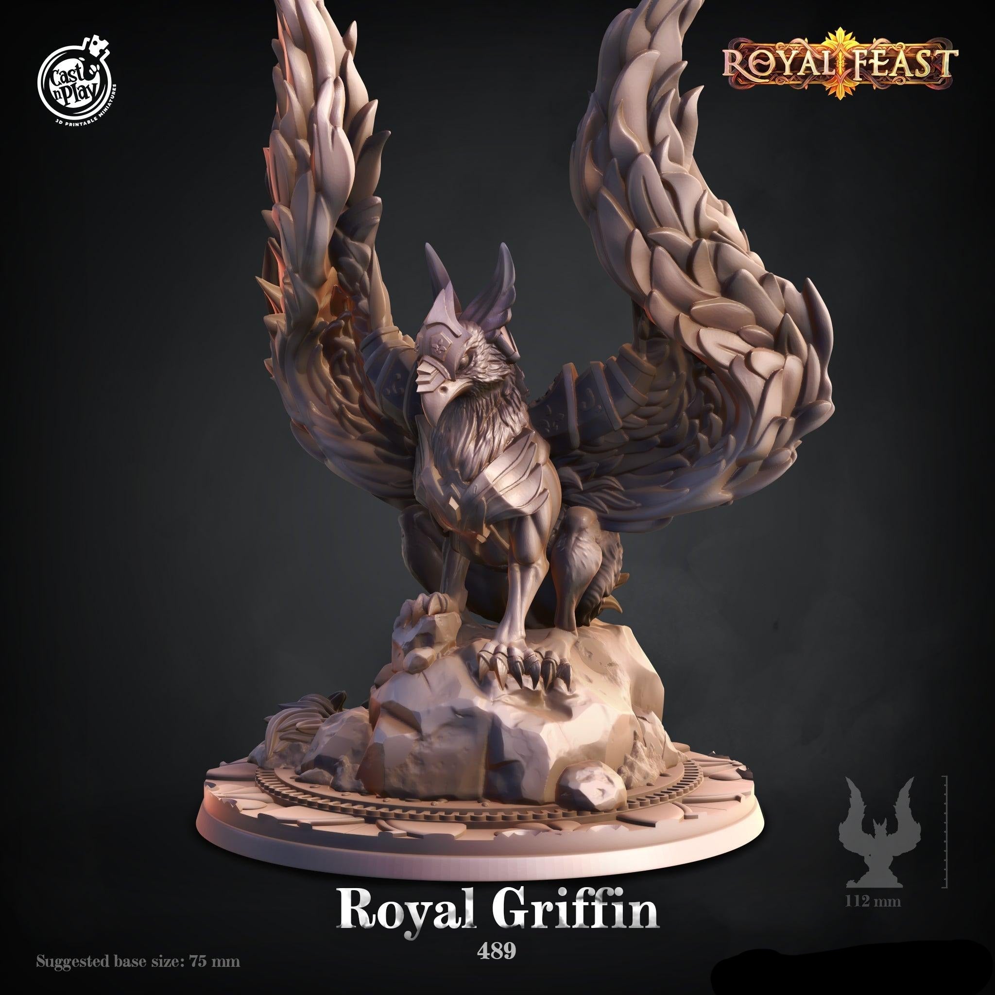 3D Printed Cast n Play Royal Griffin 28mm 32mm D&D (Online Only)