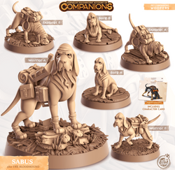 3D Printed Cast n Play Sabus - The Bloodhound Companions 28mm 32mm D&D (Online Only)
