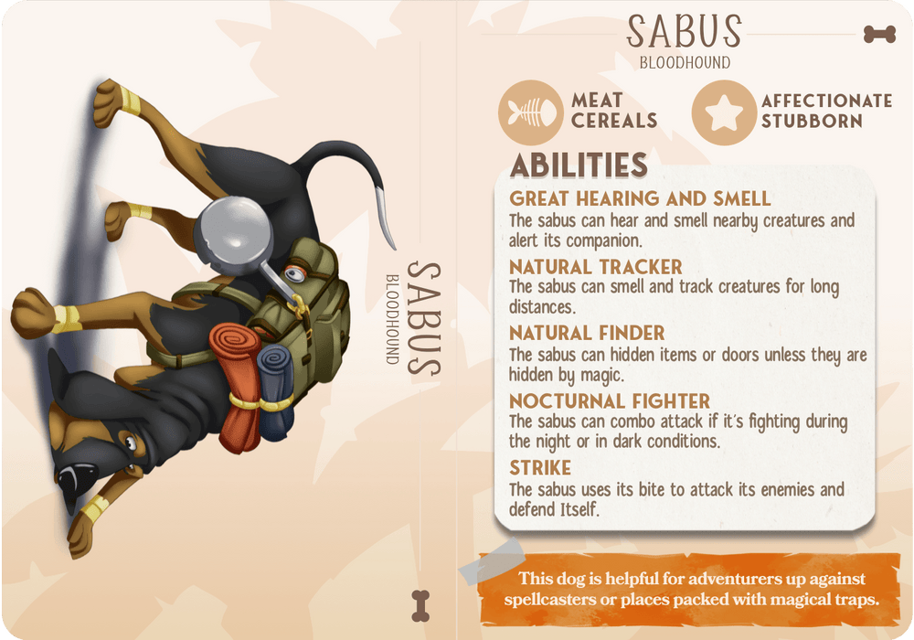 3D Printed Cast n Play Sabus - The Bloodhound Companions 28mm 32mm D&D (Online Only)