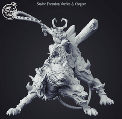 3D Printed Cast n Play - Sandor Forsaken Warden & Chopper 28mm 32mm D&D (Online Only)