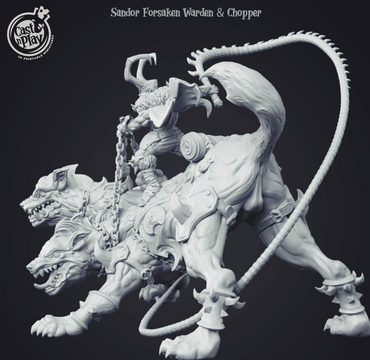 3D Printed Cast n Play - Sandor Forsaken Warden & Chopper 28mm 32mm D&D (Online Only)