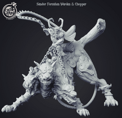 3D Printed Cast n Play - Sandor Forsaken Warden & Chopper 28mm 32mm D&D (Online Only)
