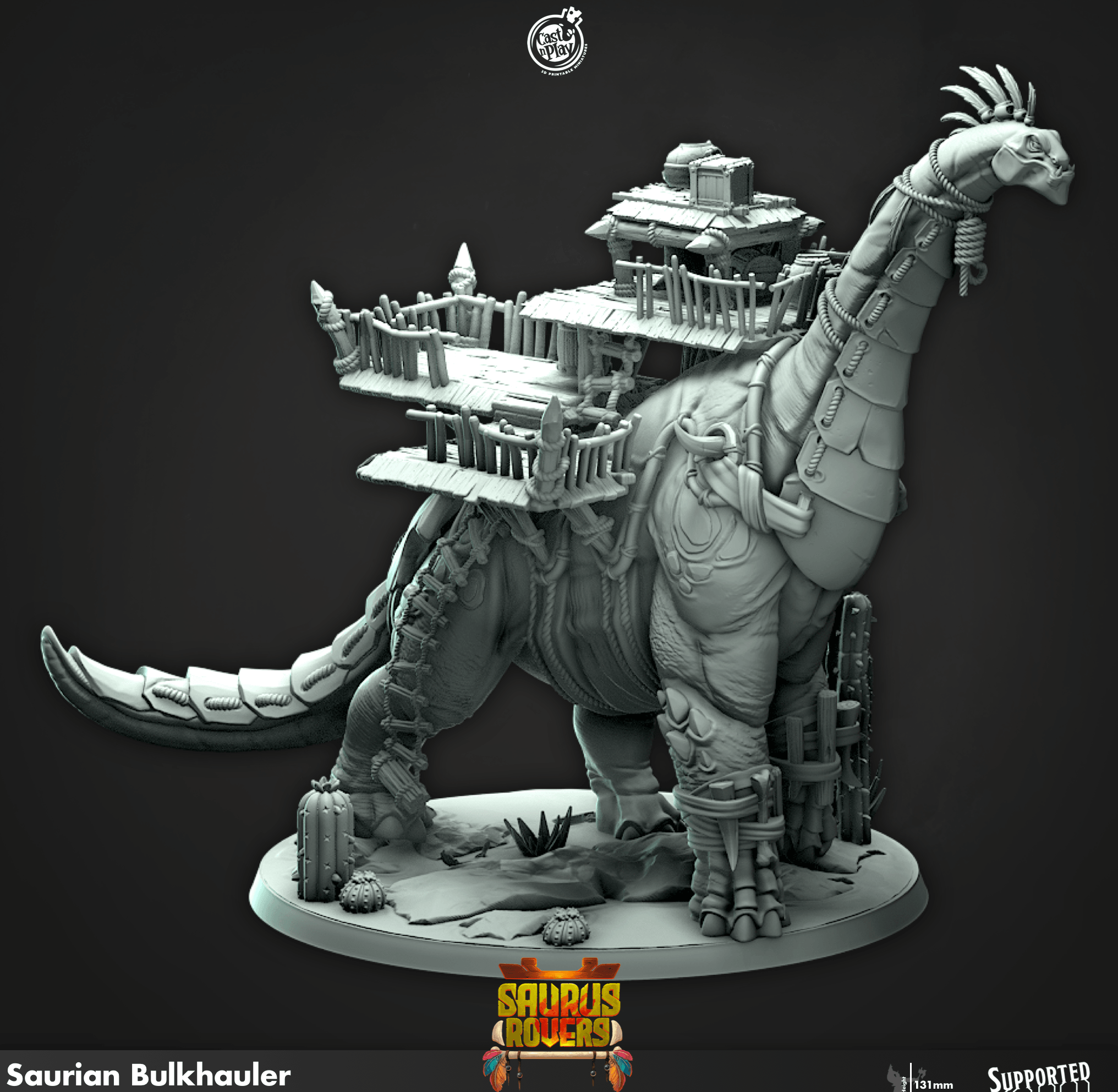 3D Printed Cast n Play Saurian Bulkhauler Saurus Rovers Set 28mm 32mm D&D (Online Only)