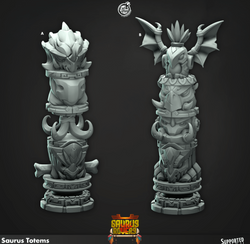 3D Printed Cast n Play Saurus Totems Saurus Rovers Set 28mm 32mm D&D (Online Only)