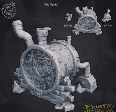 3D Printed Cast n Play Sewers of Thamarya - Sewer Portal 28mm 32mm D&D (Online Only)