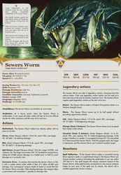 3D Printed Cast n Play Sewers Worm Kingdom Of Thamarya 28mm 32mm D&D (Online Only)