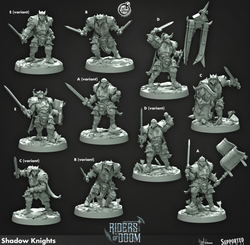 3D Printed Cast n Play Shadow Knights Riders of Doom Set 28mm 32mm D&D (Online Only)