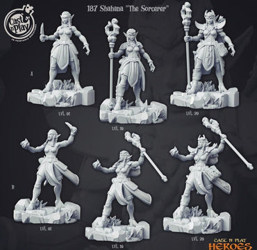3D Printed Cast n Play Shahana the Sorcerer Heroes Vol. 1 28mm 32mm D&D (Online Only)