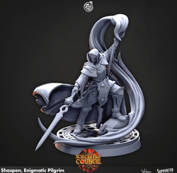 3D Printed Cast n Play Shaspen, Enigmatic Pilgrim Sorcerers Council 28mm 32mm D&D (Online Only)