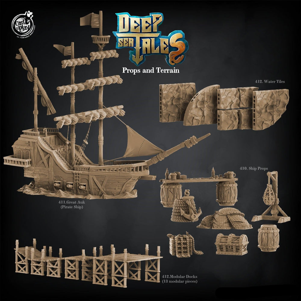 3D Printed Cast n Play Ship Props 28mm 32mm D&D (Online Only)