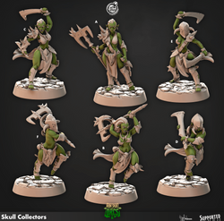 3D Printed Cast n Play Skull Collectors Iron Skull Orcs 28mm 32mm D&D (Online Only)