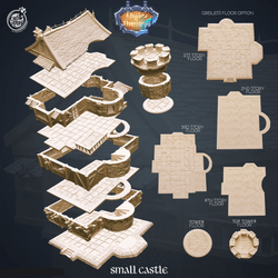 3D Printed Cast n Play Small Castle Kingdom Of Thamarya 28mm 32mm D&D (Online Only)