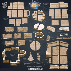 3D Printed Cast n Play Small Castle Kingdom Of Thamarya 28mm 32mm D&D (Online Only)