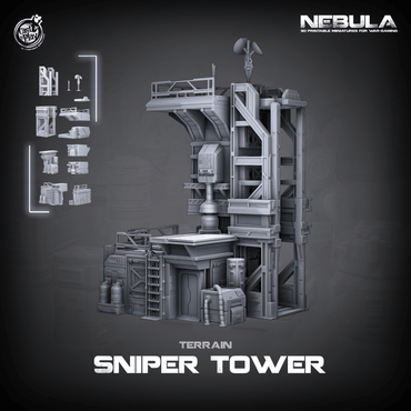 3D Printed Cast n Play SniperTower Nebula Origins 28mm 32mm D&D (Online Only)