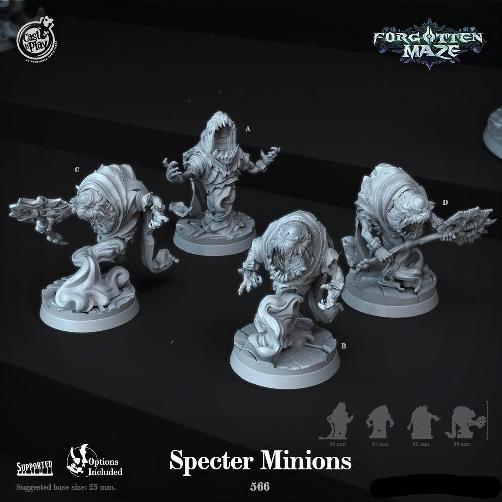 3D Printed Cast n Play Specter Minions Forgotten Maze 28mm 32mm D&D (Online Only)