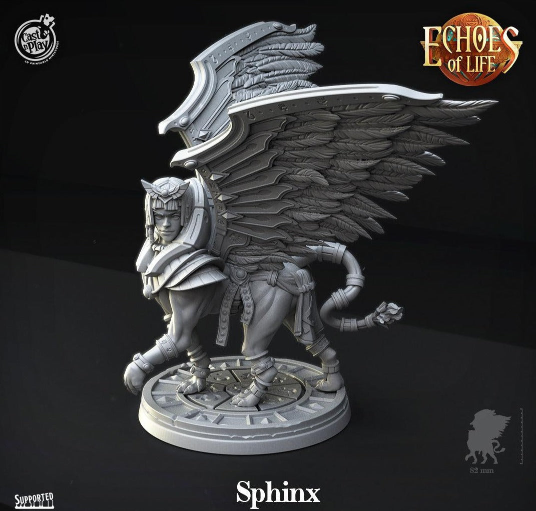 3D Printed Cast n Play Sphinx 28mm 32mm D&D (Online Only)