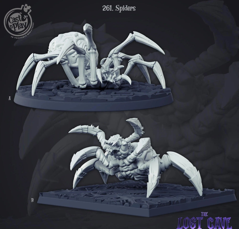 3D Printed Cast n Play Spiders The Lost Cave 28mm 32mm D&D (Online Only)