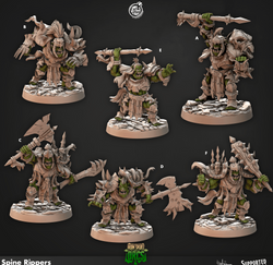 3D Printed Cast n Play Spine Rippers Iron Skull Orcs 28mm 32mm D&D (Online Only)