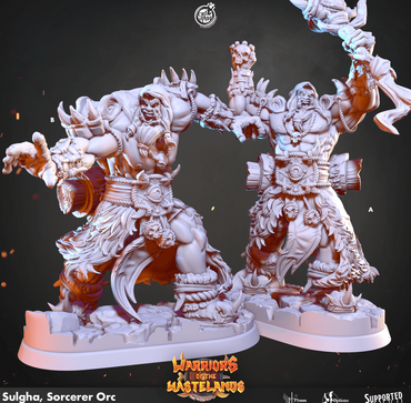 3D Printed Cast n Play Sulgha Orc Sorcerer Warriors of the Wastelands 28mm 32mm D&D (Online Only)