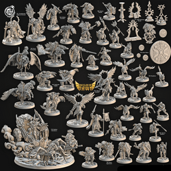 3D Printed Cast n Play Sunrise Maidens Shields of Dawn 28mm 32mm D&D (Online Only)