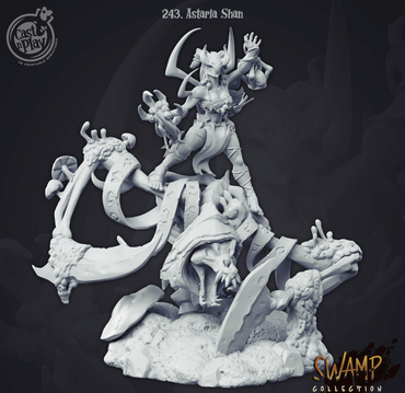 3D Printed Cast n Play Swamp Collection - Astaria Shan The Necromancer 28mm 32mm D&D (Online Only)