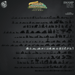3D Printed Cast n Play Swamp Terrain Swamp Core Set Terrain Essentials Nature 28mm 32mm D&D (Online Only)