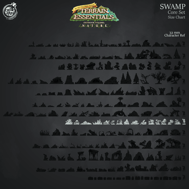3D Printed Cast n Play Swamp Terrain Swamp Core Set Terrain Essentials Nature 28mm 32mm D&D (Online Only)