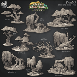 3D Printed Cast n Play Swamp Terrain Trees and more Trees Set Terrain Essentials Nature 28mm 32mm D&D (Online Only)